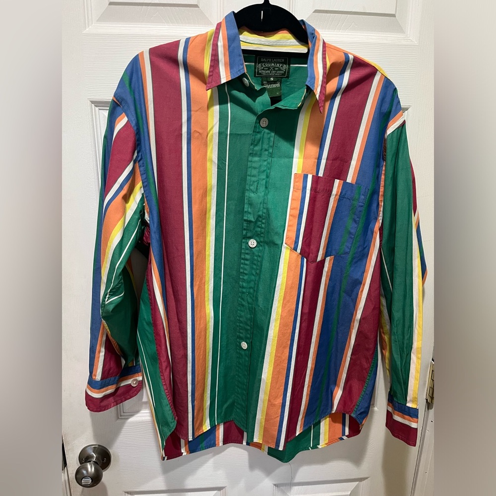 Ralph Lauren Country Long Sleeve Striped Shirt. Size S
